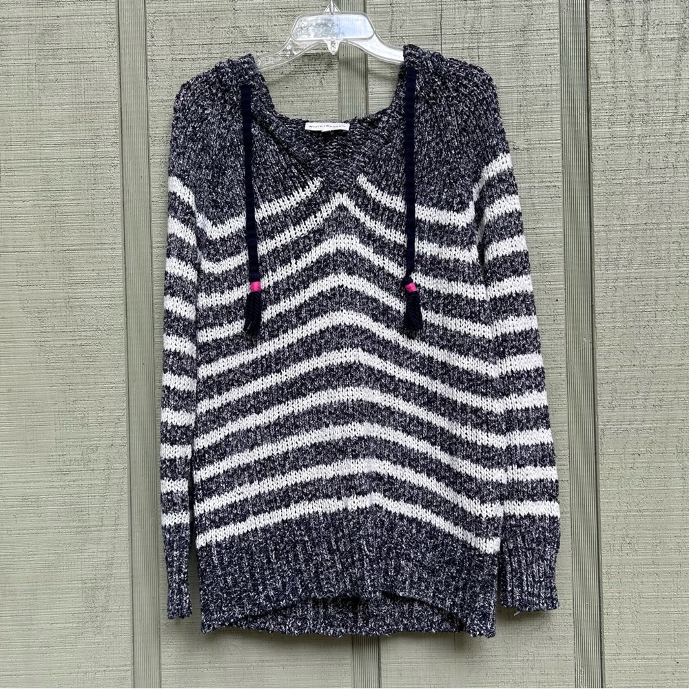 White + Warren pullover knit hooded medium sweater Organic cotton blend